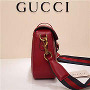 Gucci Original Canvas Calfskin Large Shoulder Bag Red - 4