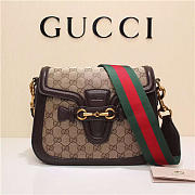 Gucci Original Canvas Calfskin Large Shoulder Bag Coffee - 3