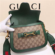 Gucci Original Canvas Calfskin Large Shoulder Bag in Green  - 6