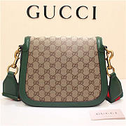 Gucci Original Canvas Calfskin Large Shoulder Bag in Green  - 4