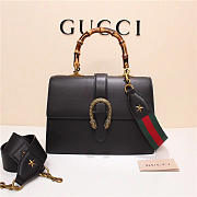 Gucci Women's Dionysus Leather Top Handle Bag 421999 Black - 3