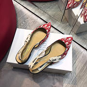 Dior Red Flat shoes - 4