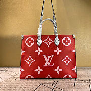 Louis Vuitton Monogram Women Onthego Handbag Red and Pink  - 6