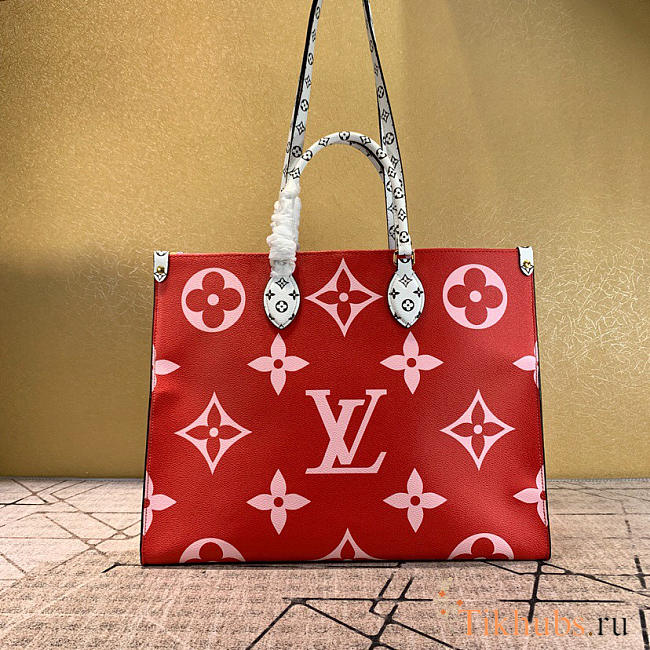 Louis Vuitton Monogram Women Onthego Handbag Red and Pink  - 1