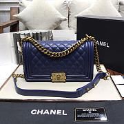 Chanel Leboy lambskin Bag in Navy Blue 67086 - 2