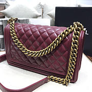 Chanel Leboy Lambskin Bag in Wine Red with Gold Hardware 67086 - 4