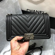 Chanel Leboy Calfskin Bag in Black with Silver Hardware 67086 - 5