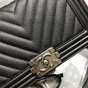 Chanel Leboy Calfskin Bag in Black with Silver Hardware 67086 - 3