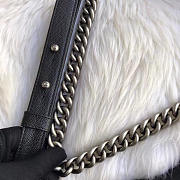 Chanel leboy calfskin bag in black with silver hardware 30cm - 2