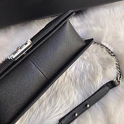 Chanel leboy calfskin bag in black with silver hardware 30cm - 6