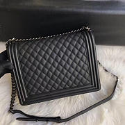 Chanel leboy calfskin bag in black 30cm - 3