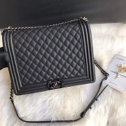 Chanel leboy calfskin bag in black 30cm - 4