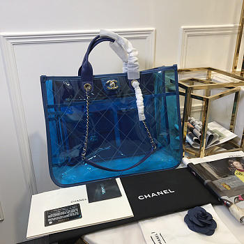 Chanel SS18 Act2 Pvc Tote bag Sea Blue