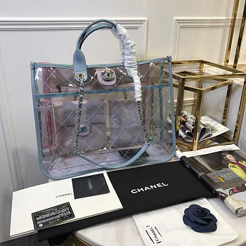 Chanel SS18 Act2 Pvc Tote bag Light Blue