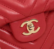 Chanel original lambskin double flap bag Red 30cm with Gold hardware - 6