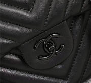 Chanel original lambskin double flap bag black 30cm with Black hardware - 2