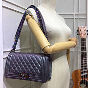 Chanel Boy Bag in Purple - 5