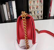 Chanel Boy Bag in Red with Gold hardware 25.5cm - 4