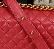 Chanel Boy Bag in Red with Gold hardware 25.5cm - 2