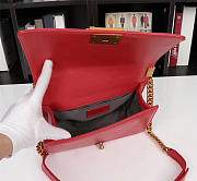 Chanel Boy Bag in Red with Gold hardware 25.5cm - 3