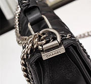 Chanel Boy in Black with silver hardware - 6