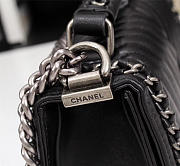 Chanel Boy V in Black with silver hardware - 2