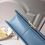 Chanel Lambskin cover Boy bag in Blue with Gold hardware - 6