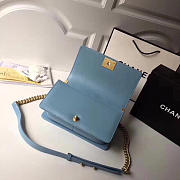 Chanel Lambskin cover Boy bag in Blue with Gold hardware - 5