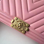 Chanel Lambskin cover Boy bag in Pink with Gold hardware - 6