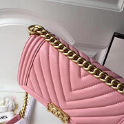 Chanel Lambskin cover Boy bag in Pink with Gold hardware - 5