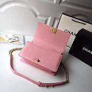 Chanel Lambskin cover Boy bag in Pink with Gold hardware - 4