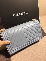 Chanel Lambskin cover Boy bag in Light Blue with Gold hardware - 2