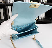 Chanel Lambskin Leboy bag Blue with Sheet metal hardware - 2