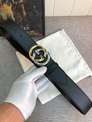 Gucci Original single head cowhide Bobcat expandable Belt Gold - 5