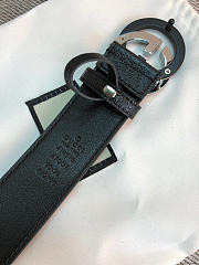 Gucci Original single head cowhide Bobcat expandable Belt Sliver - 6