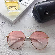 CHANEL double beam flat sunglasses glasses - 1