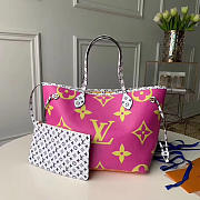 LV Original M44588 Neverful Shopping Bag Purple - 1