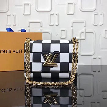 LV original bag 53023 white plaid