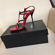 YSL Logo Letter Buckle Decoration high heels red - 2