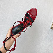 YSL Logo Letter Buckle Decoration high heels red - 6