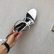 YSL Logo Letter Buckle Decoration high heels white - 6