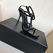 YSL Logo Letter Buckle Decoration high heels black - 2