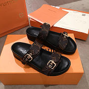 lv sandals black and brown - 2