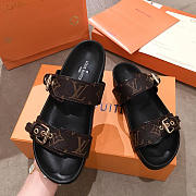 lv sandals black and brown - 5