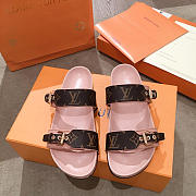 lv sandals pink and brown - 3