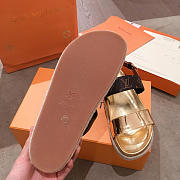 lv sandals gold - 5