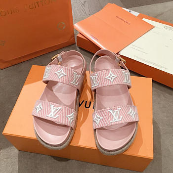 lv sandals pink