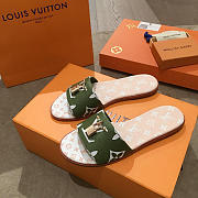 lv slippers green - 2