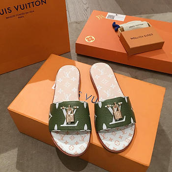 lv slippers green