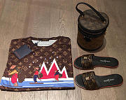 lv slippers brown - 2